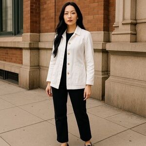 Coach White Utility Coat Size XS